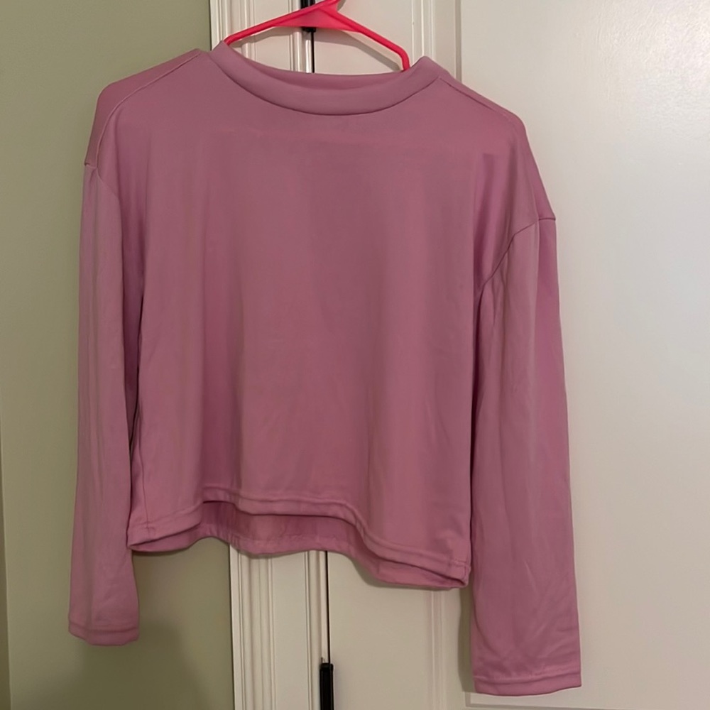 Pink cropped sweater